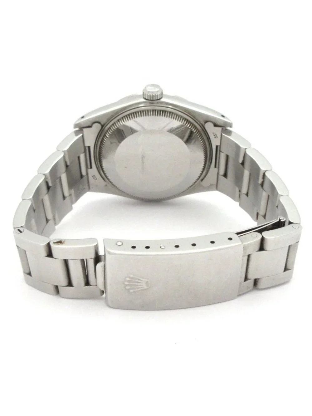 Rolex Watch Oyster Perpetual Date SS Plastic Crystal 13 Frames Silver